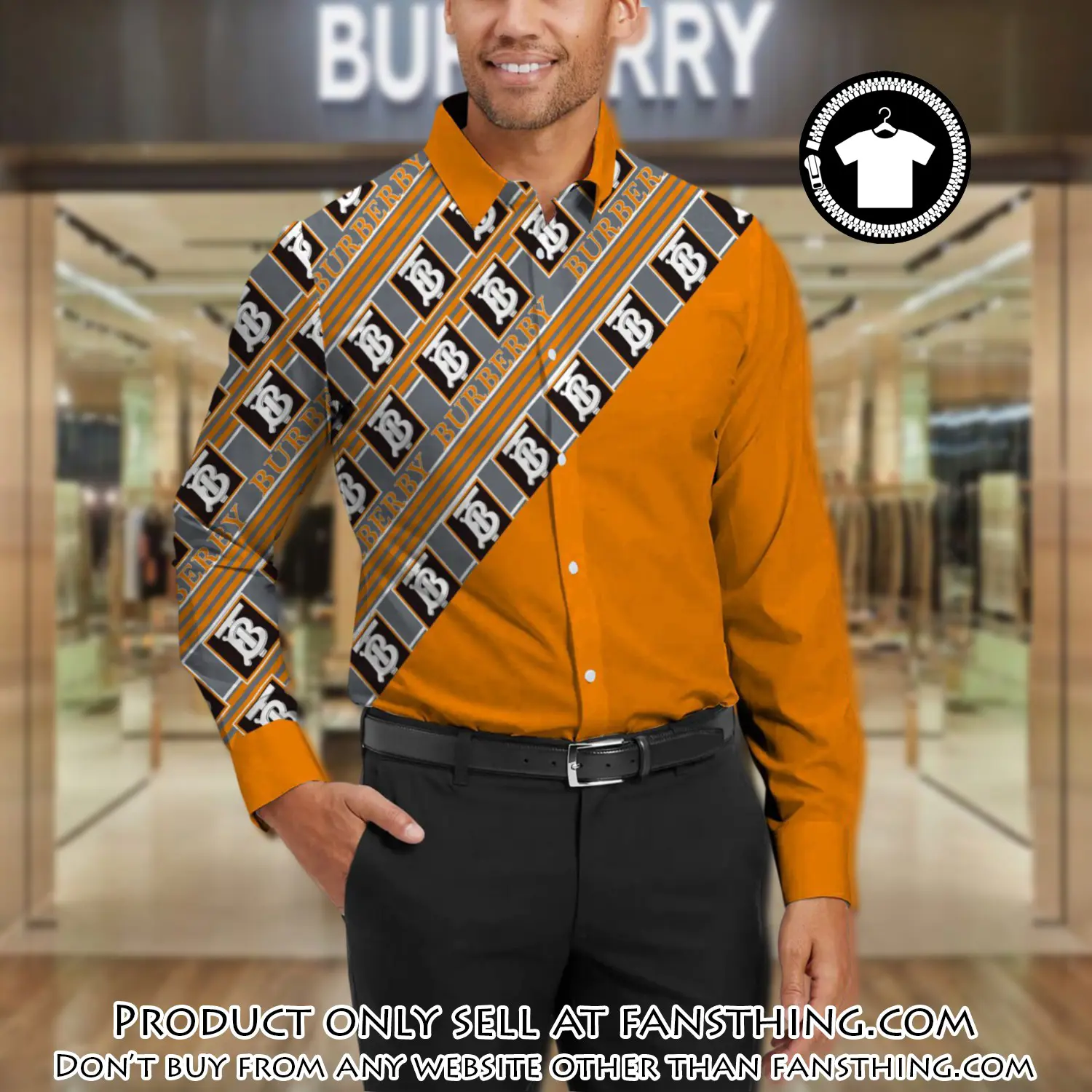 Burberry long sleeves button down shirt for elegant men lsb1014 fst0459445